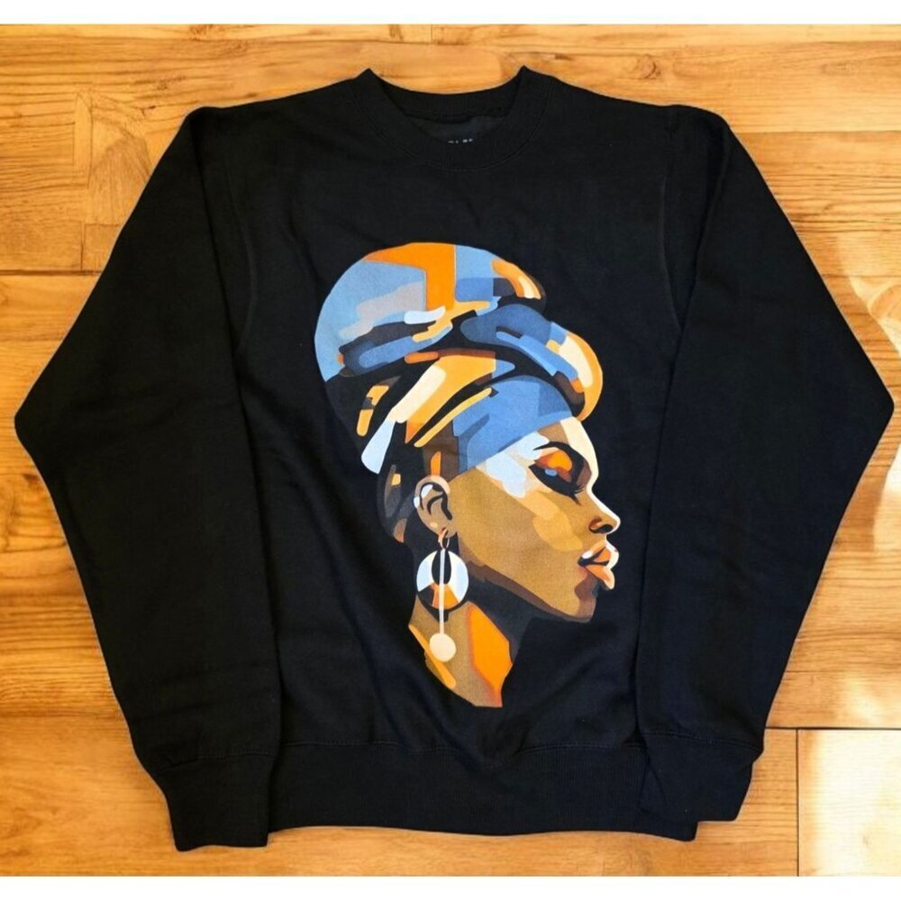 Fashion Nova Sweatshirt Women's Size XS Beautiful Self Black‎ History NWOT